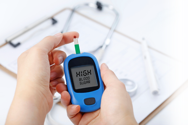Glucometer showing high blood sugar level – TrustScape Medical Services Diabetes Reversal Program